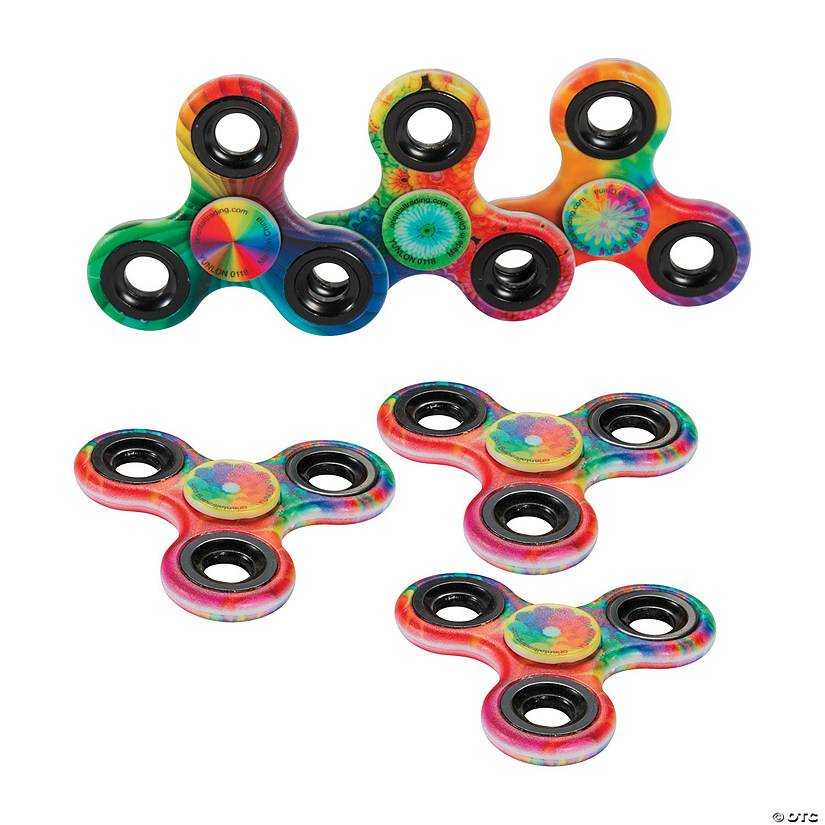 Psychedelic Tie-Dye Fidget Spinners - 6 Pc. Image