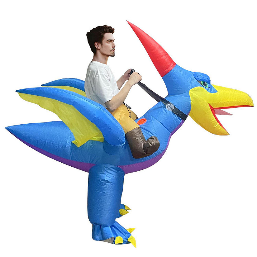 Pterodactyl Dinosaur Ride-In Inflatable Adult Costume Image