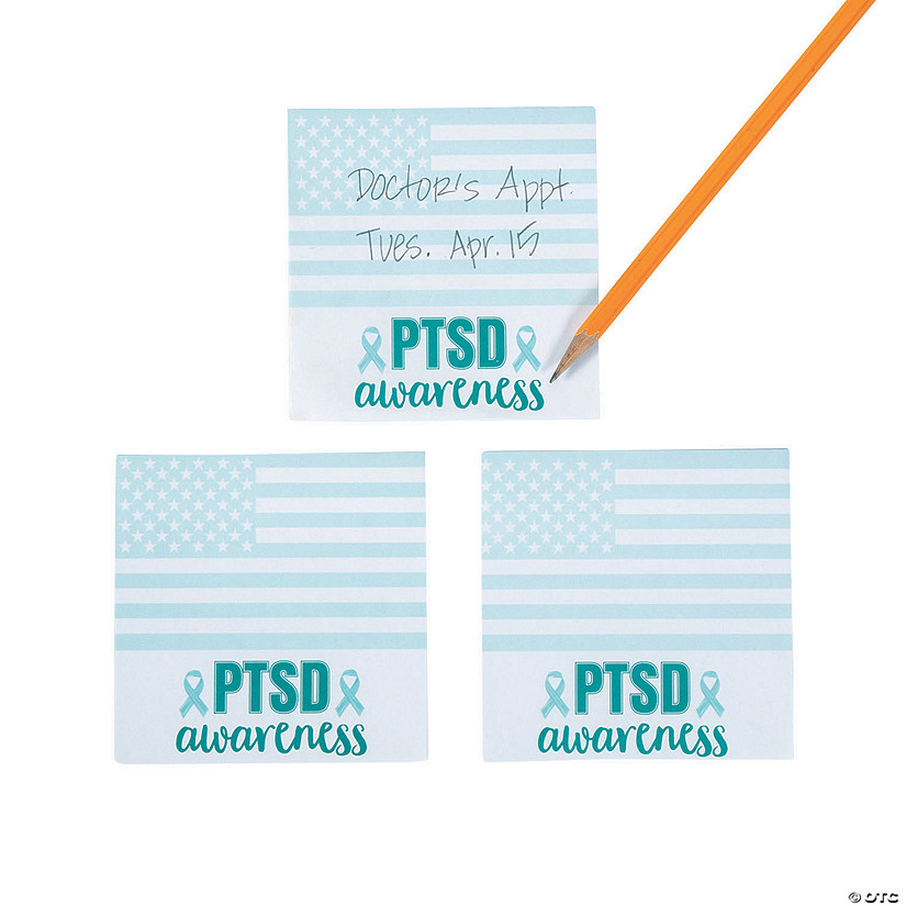 PTSD Awareness Sticky Notes - 12 Pc. Image