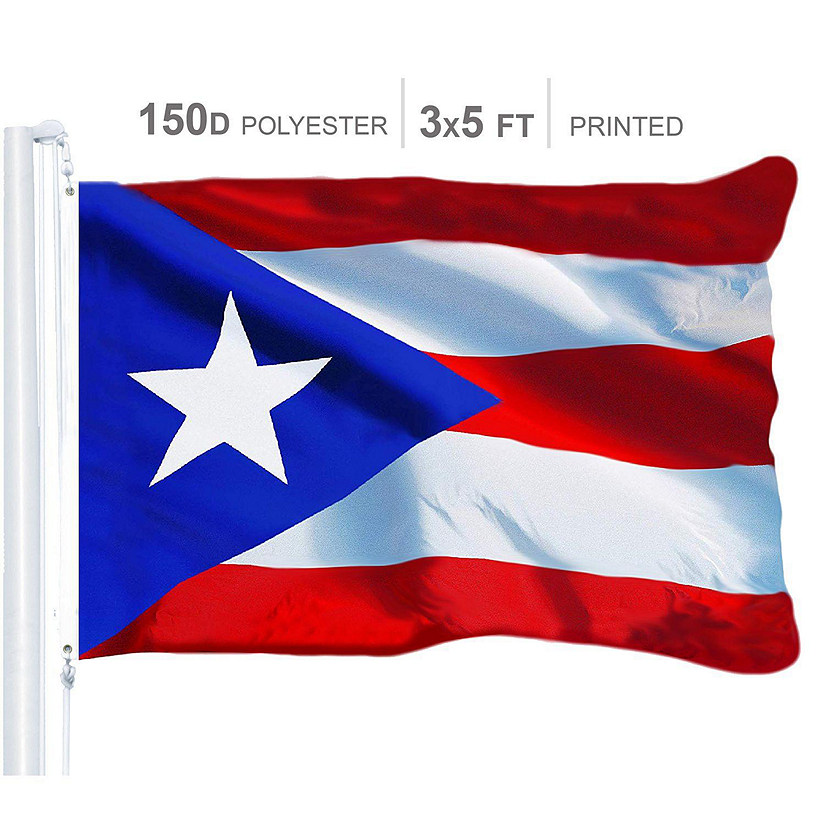 Puerto Rico Puerto Rican Flag 150D Printed Polyester 3x5 Ft Image