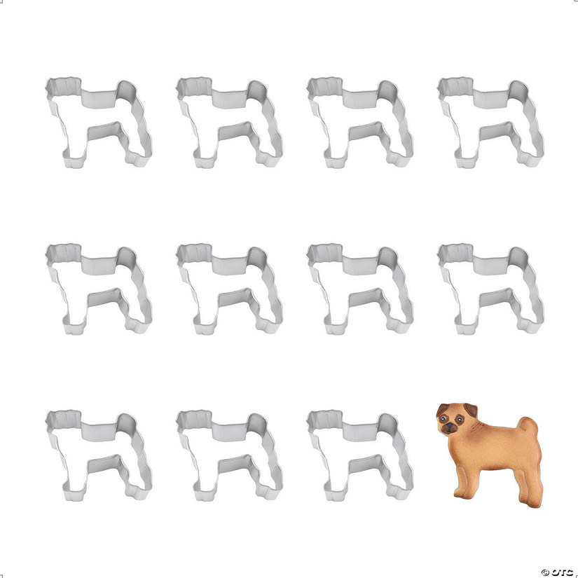 Pug Dog 3.75" Cookie Cutters Image