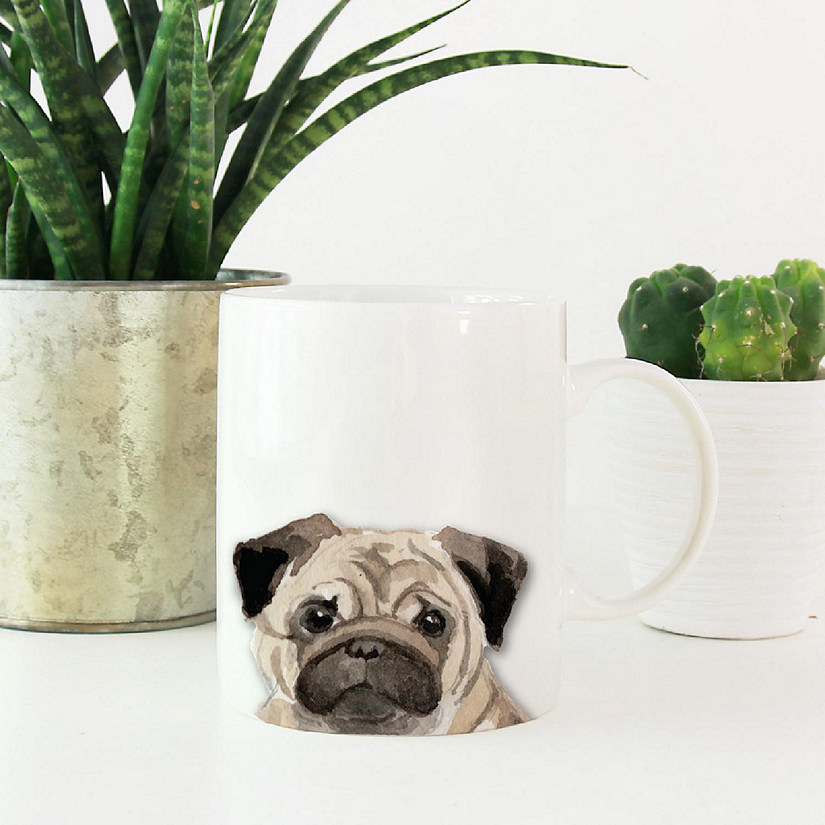 Pug Up Close Ceramic Mug Image