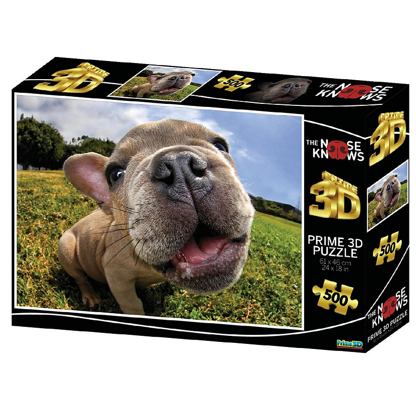 Pugsley The Nose Knows Super 3D 500 Piece Jigsaw Puzzle For Adults And Kids Image