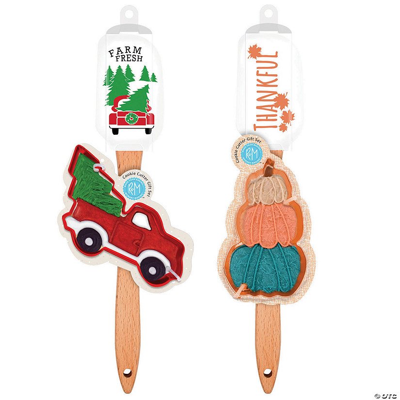 Pumpkin and Truck Spatula Cookie Cutter Set Image