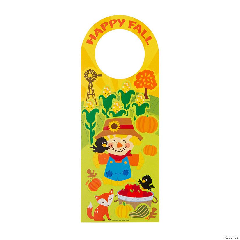 Pumpkin Door Hanger Sticker Scenes 12 Pc.