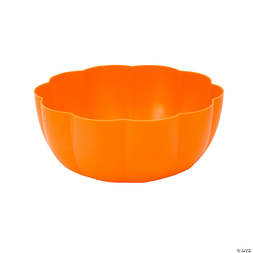 Pumpkin Plastic Soup Bowls - 8 Ct. Image