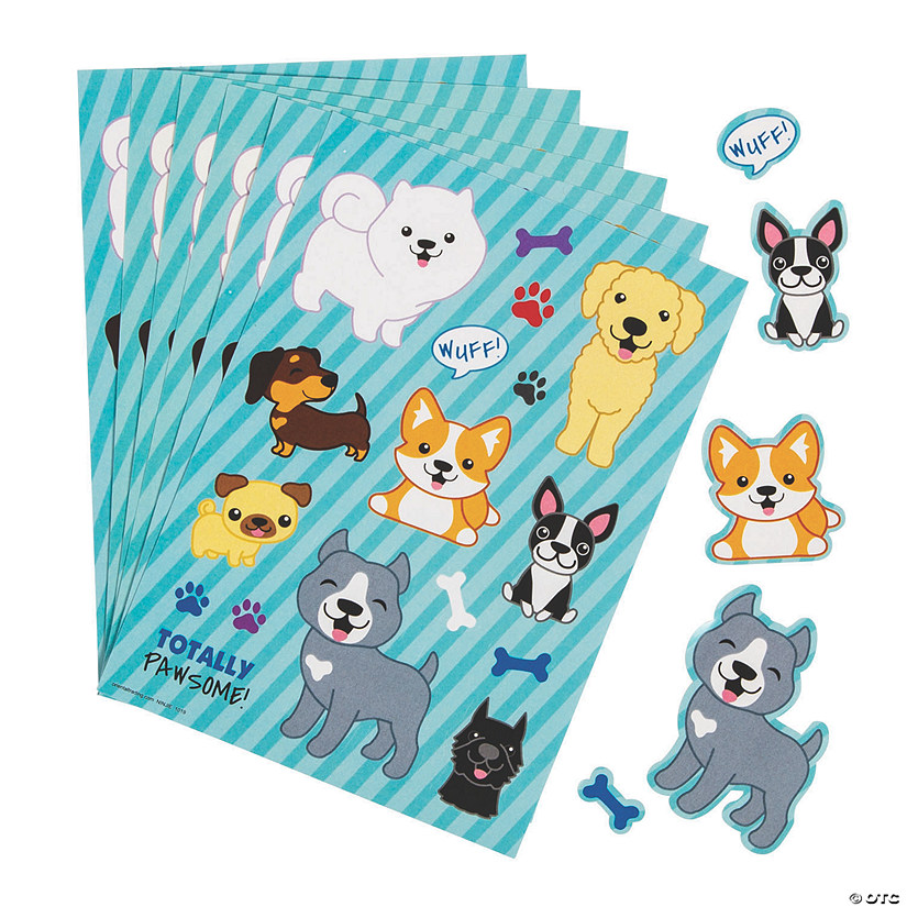 Puppy Dog Sticker Sheets - 24 Pc. Image