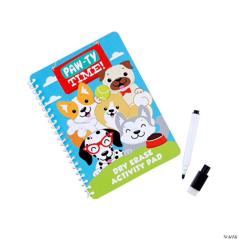 Puppy Dry Erase Activity Books with Markers 12 Pc. Discontinued
