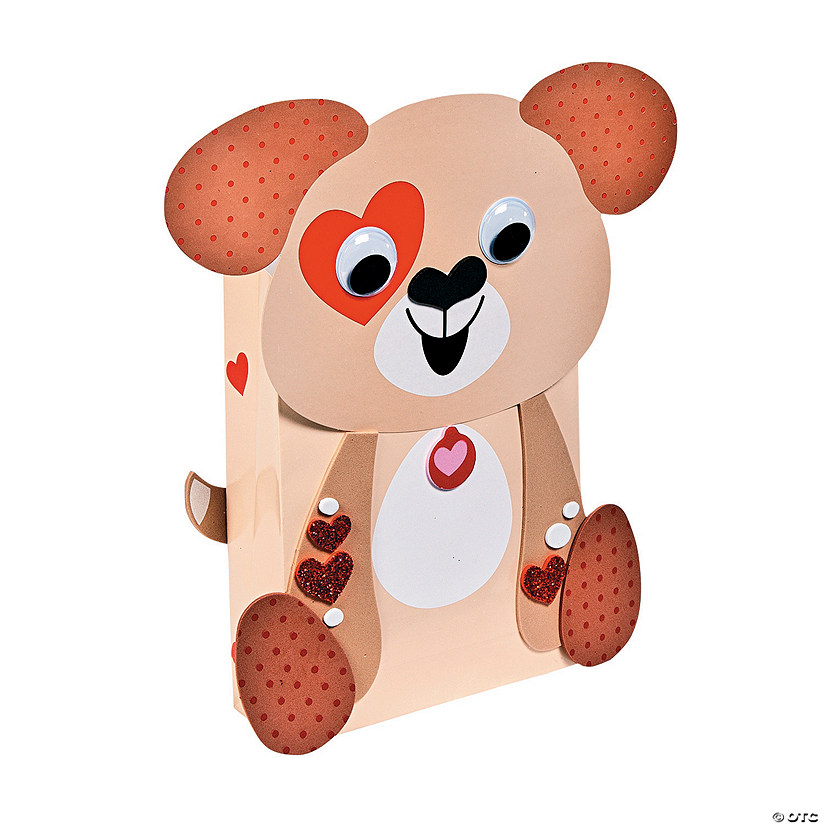 Puppy Valentine Card Holders Craft Kit - Makes 12 Image