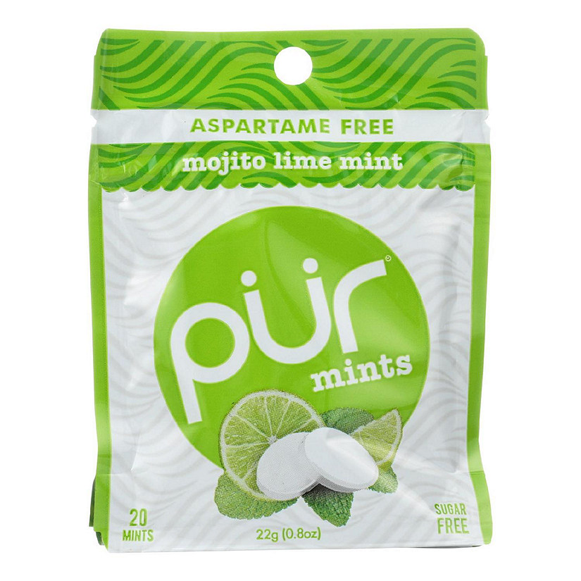 Pur Gum Mint, Mojito Lime 22 GRM, Pack of 12