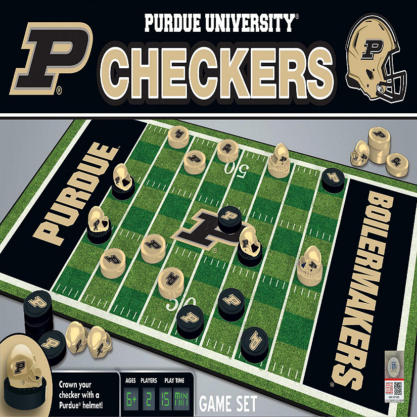 Purdue Boilermakers Checkers Board Game Image