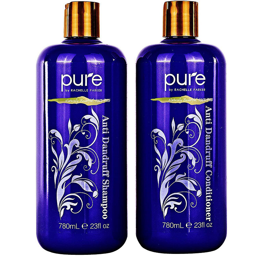 Pure by Rachelle Parker - Moisture Renewal Anti Dandruff Shampoo and Conditioner Set for Men & Women Image