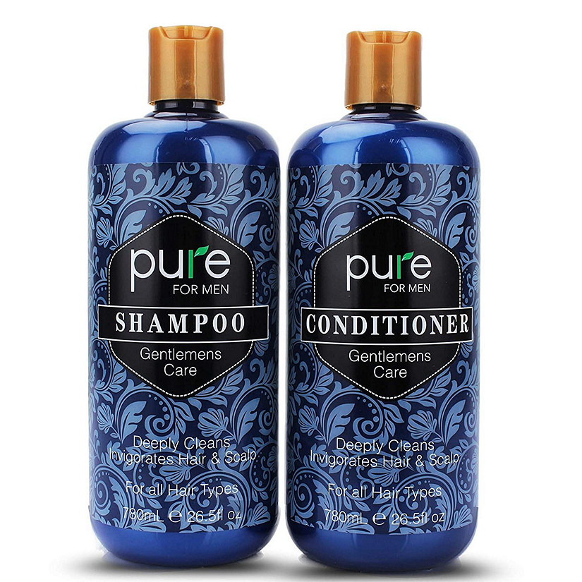 Pure Parker - Men's Shampoo and Conditioner Set. Deep Cleansing, Itchy Scalp Care, Strengthen and Invigorate Hair & Scalp. Paraben & Sulfate Free Image