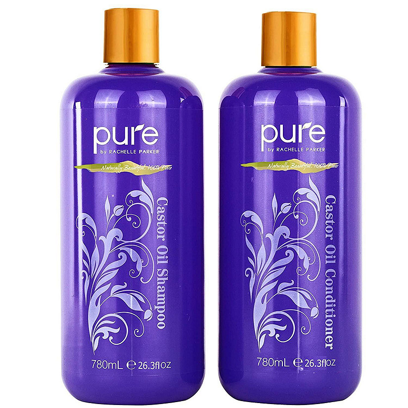 Pure Parker - Ultra Volumizing, Growth Stimulating Castor Oil Shampoo and Conditioner Set. Huge 26.5 oz Strengthen, Grow and Restore. Image