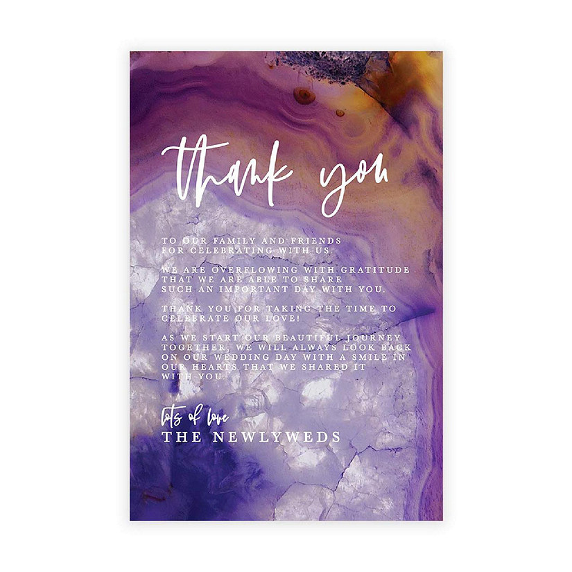 Purple Agate TY Card 4x6IN 56PC Image