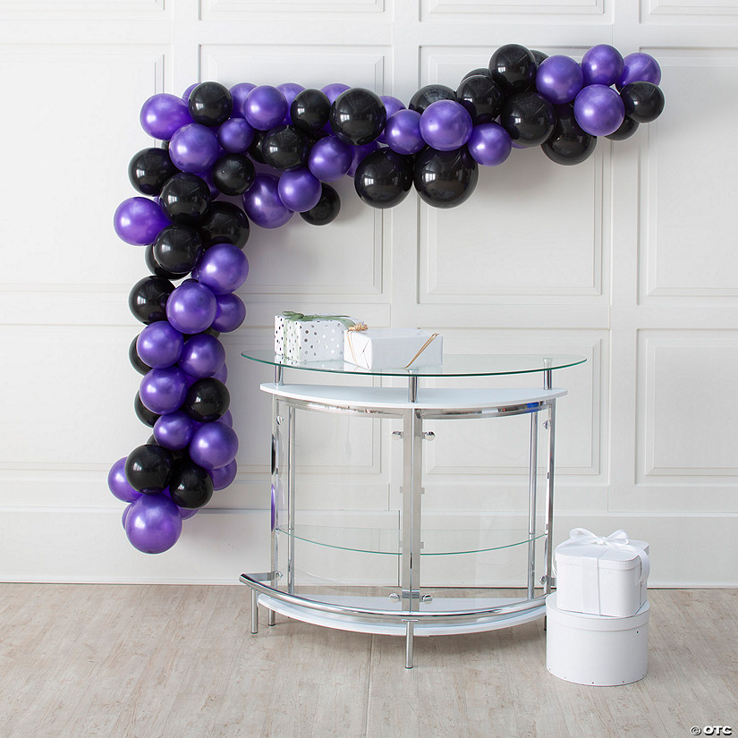 Purple & Black Latex Balloon Garland Kit - 291 Pc. Image