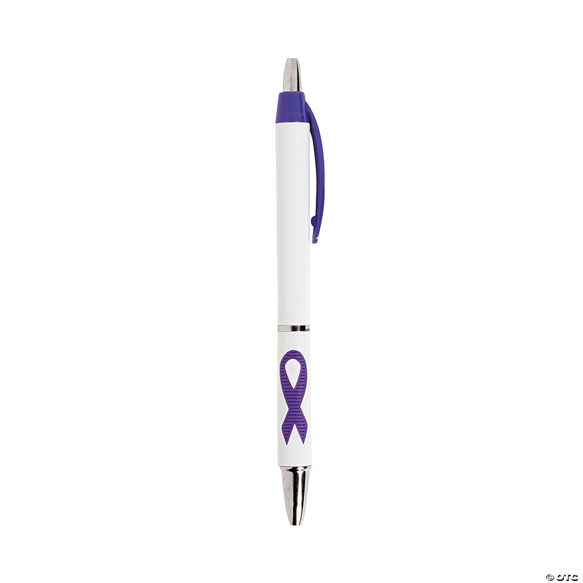 Purple Awareness Ribbon Grip Pens - 24 Pc. Image