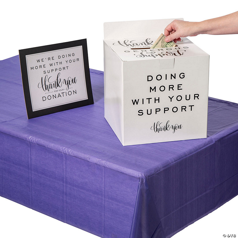 Purple Awareness Table Decorating & Donation Collection Kit - 3 Pc. Image
