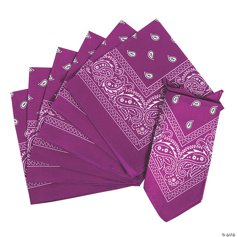 Purple Bandanas Oriental Trading