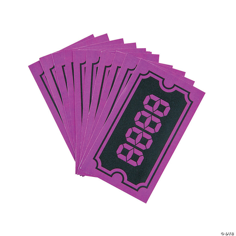 Purple Color-In Blank Redemption Tickets Image
