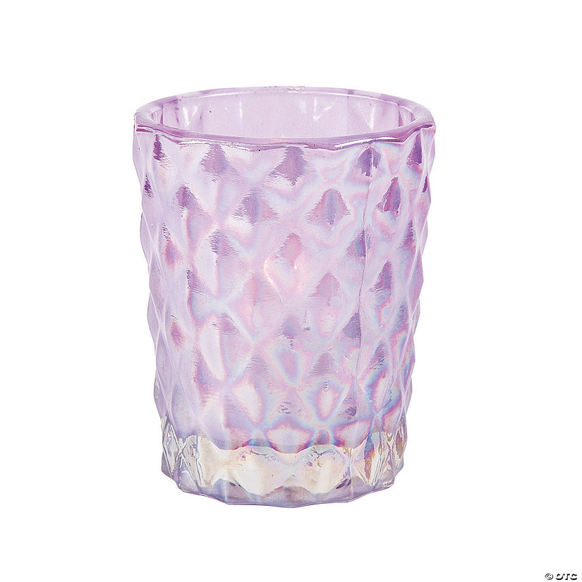 Purple Diamond Texture Votive Candle Holders - 6 Pc. Image