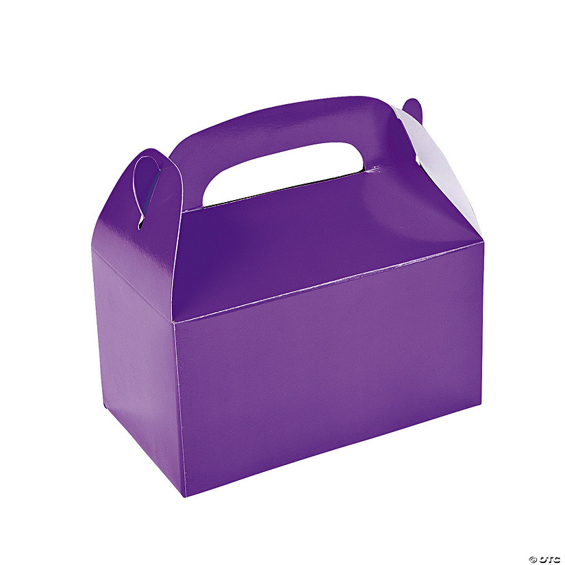 Purple Favor Boxes - 12 Pc. Image