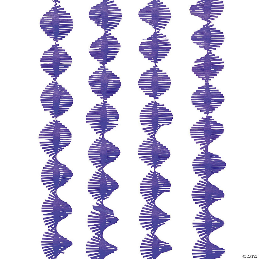 Purple Fringe Paper Streamer Image