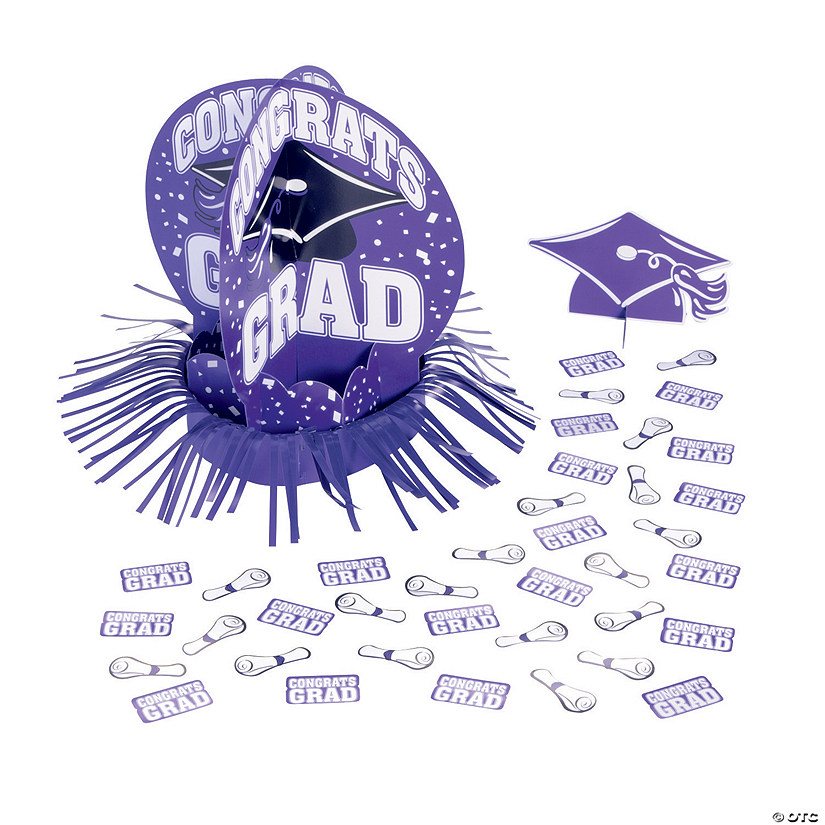 Purple Graduation Table Decorating Kit