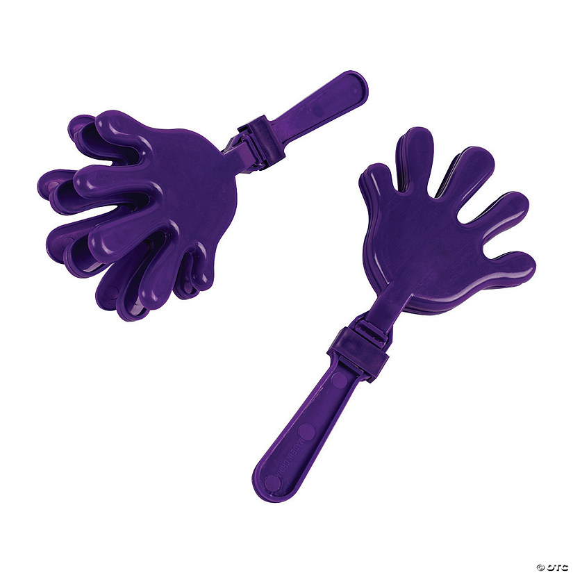 Purple Hand Clappers - 12 Pc. Image