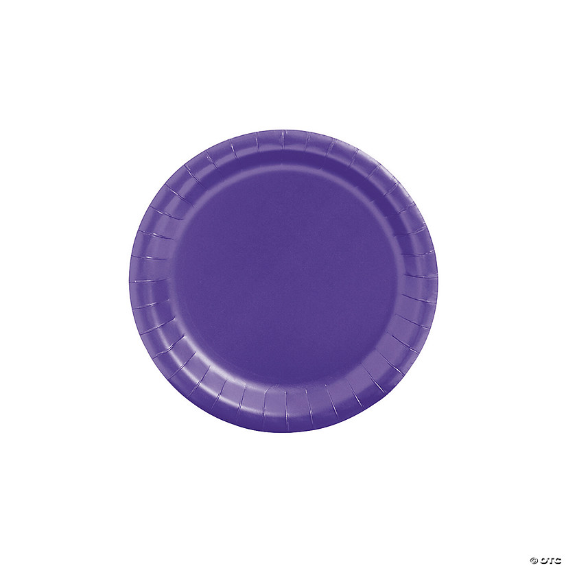 Purple Paper Dessert Plates - 24 Ct. Image
