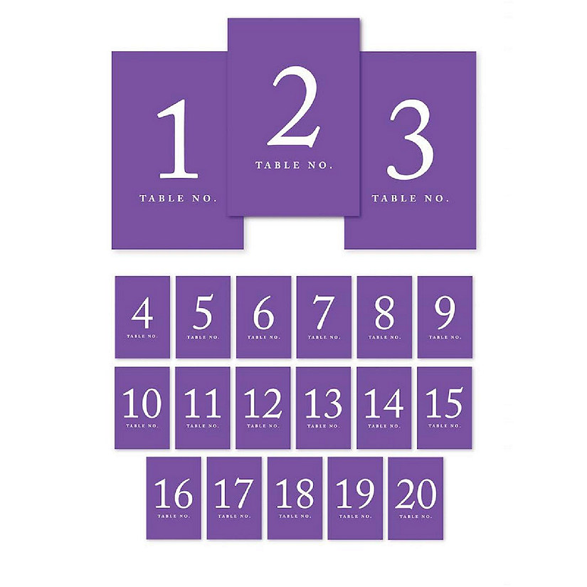 Purple Perforated Numbers 1 20 Image