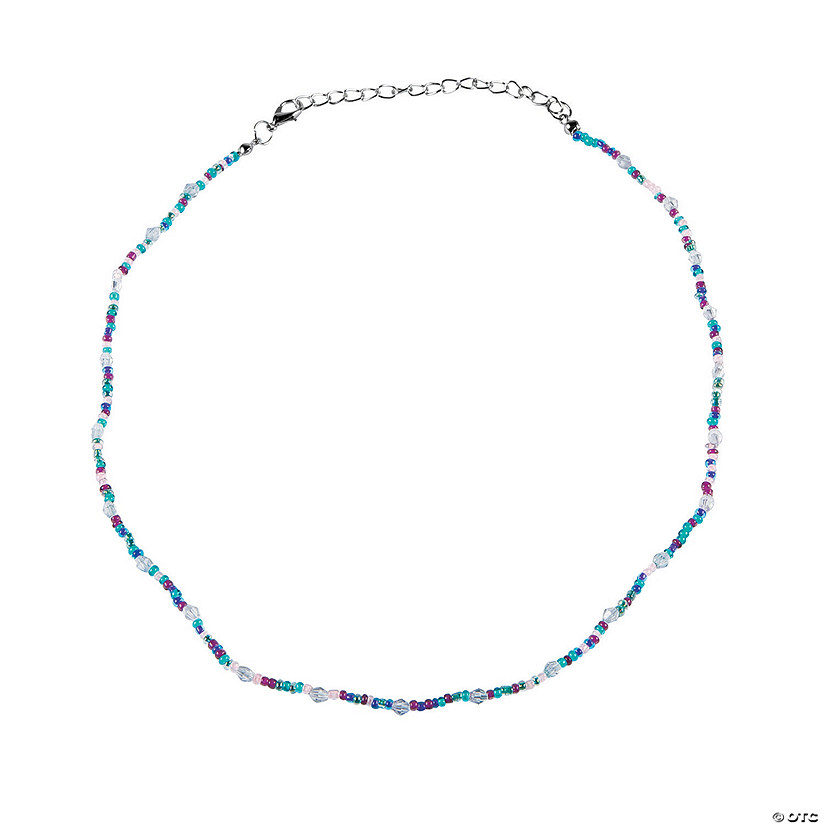 Purple, Pink & Blue Beaded Necklaces - Discontinued