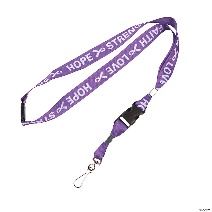 Purple Ribbon Awareness Lanyards | Oriental Trading