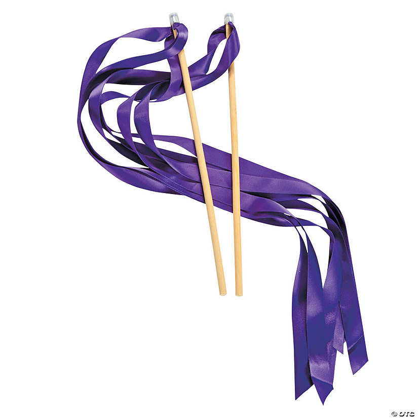 Purple Ribbon Wands - 24 Pc. Image