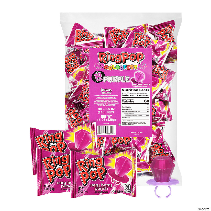 Purple Ring Pops<sup>&#174; </sup>- 30 Pc. Image