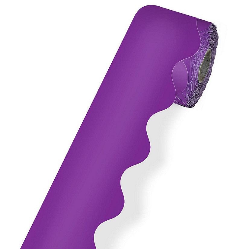 Purple Rolled Scalloped Bulletin Board Borders Image