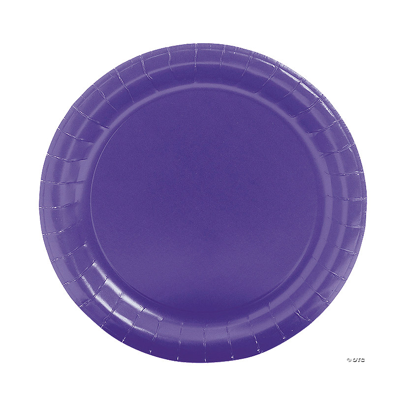 Purple Round Paper Dinner Plates Oriental Trading