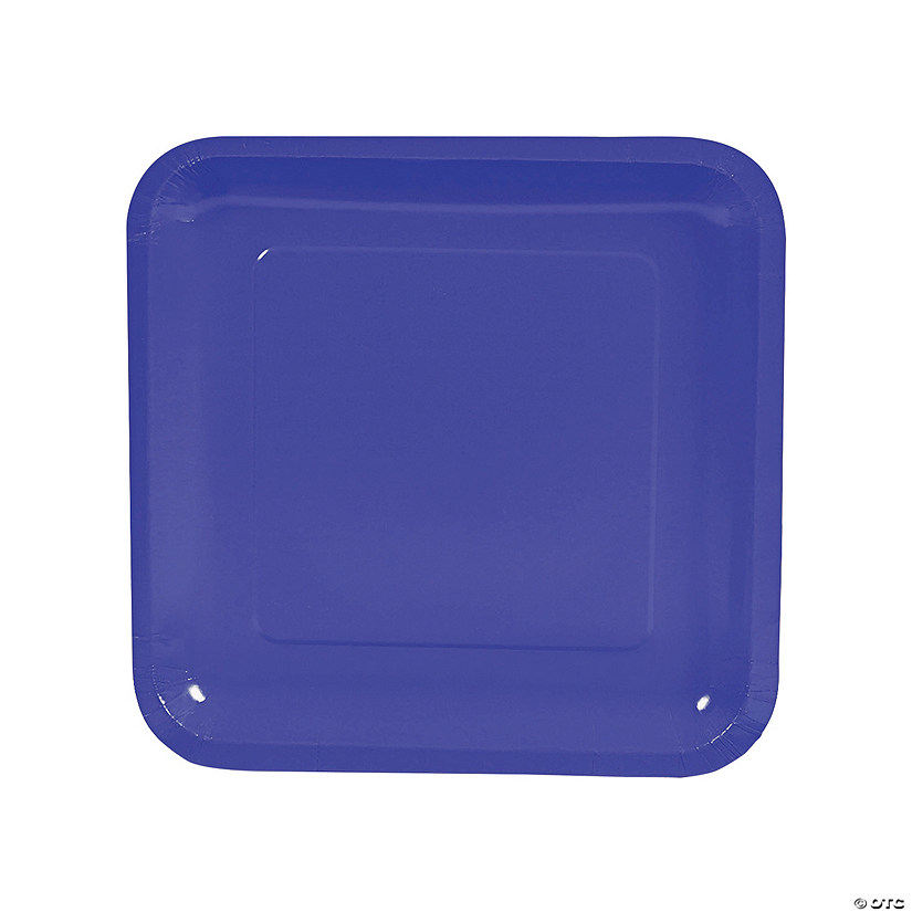 Purple Square Paper Dinner Plates - 24 Ct. Image