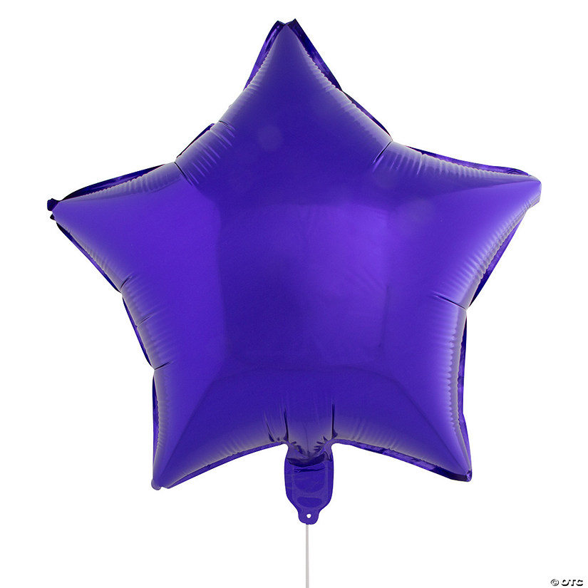Purple Star 18" Mylar Balloon Image