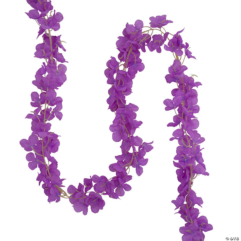 Purple Wisteria Floral Garland Image