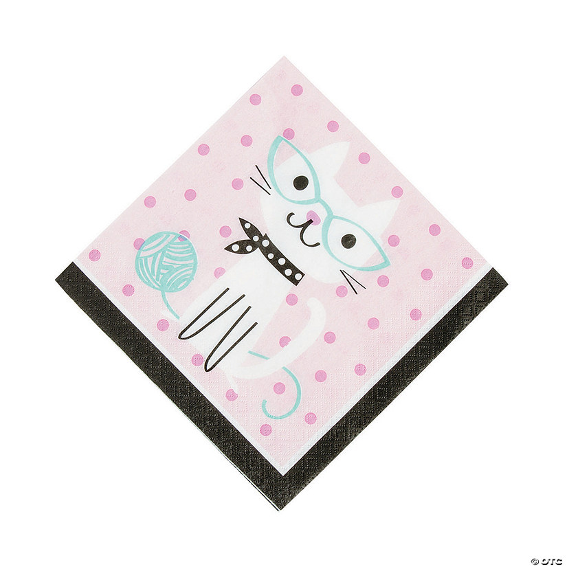 Purr-Fect Birthday Party Kitten Luncheon Napkins - 16 Pc. Image