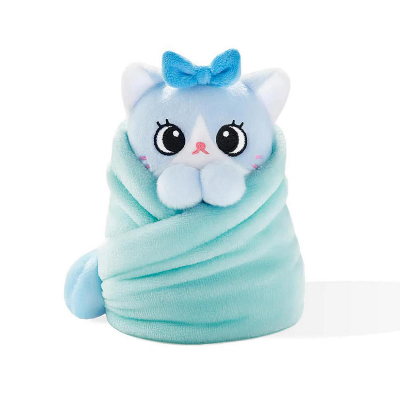 Purritos 7 Inch Plush Cat in Blanket  Verde Image