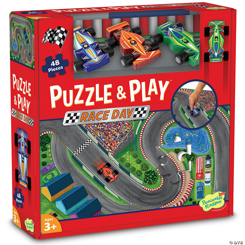 Puzzle & Play: Race Day Floor Puzzle Image
