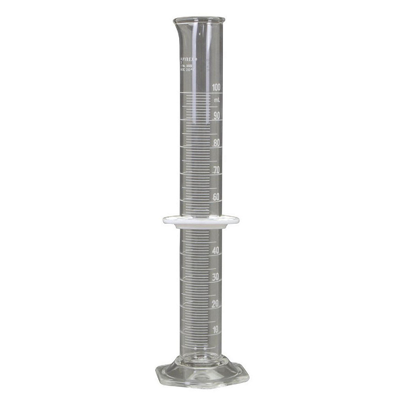 Pyrex   Glass Graduated Cylinder, Single Metric Scale, 100 mL Image