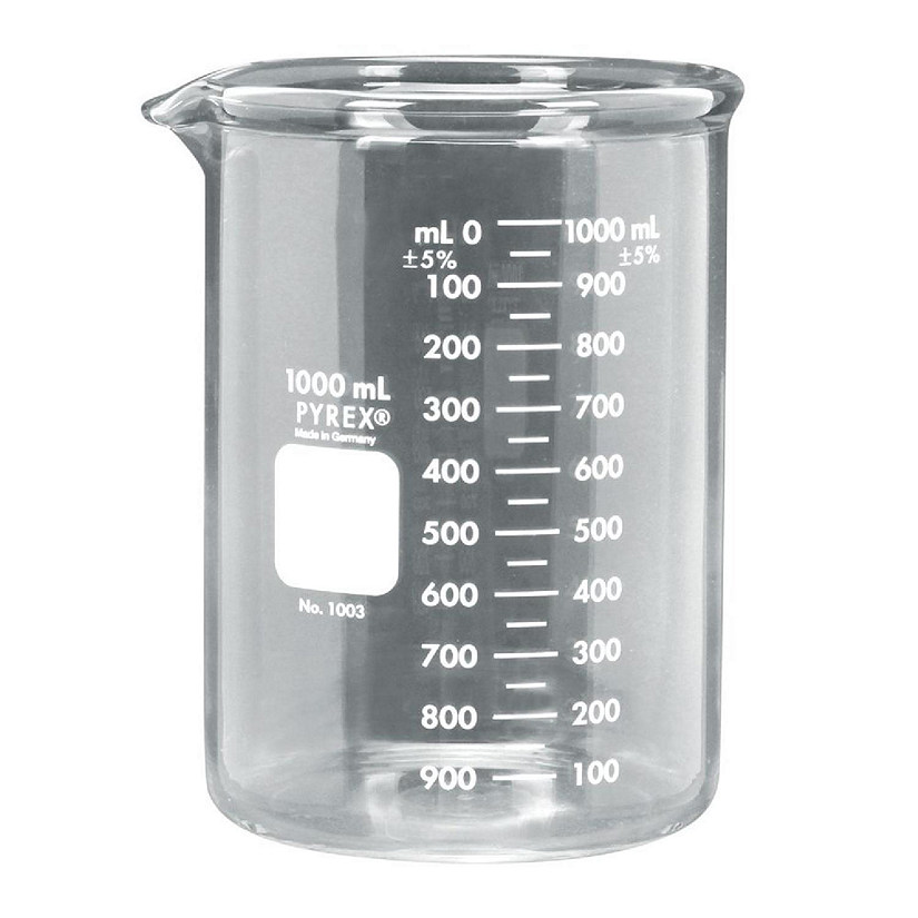 Pyrex low form Griffin 10ml clear borosilicate glass beaker - 1000/05M -  SciLabware