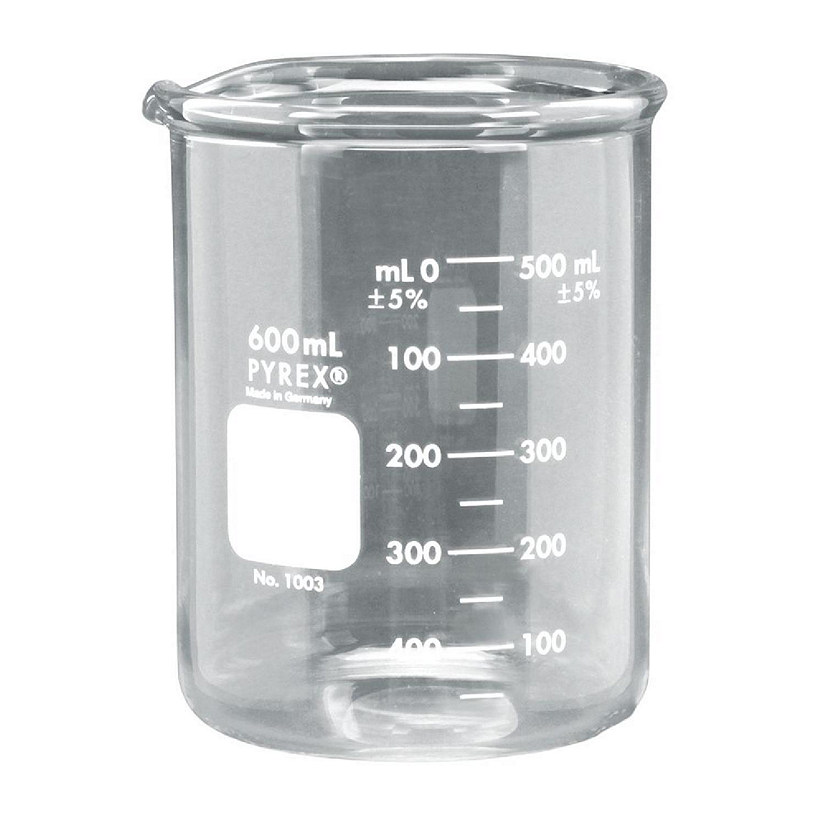 Pyrex   Glass Griffin Beaker, Low Form, Heavy Duty, 600 mL Image