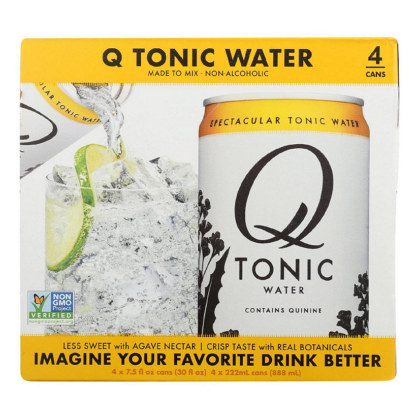 Q Drinks Tonic Water Case of 6/4 Packs/7.5oz Cans Oriental Trading