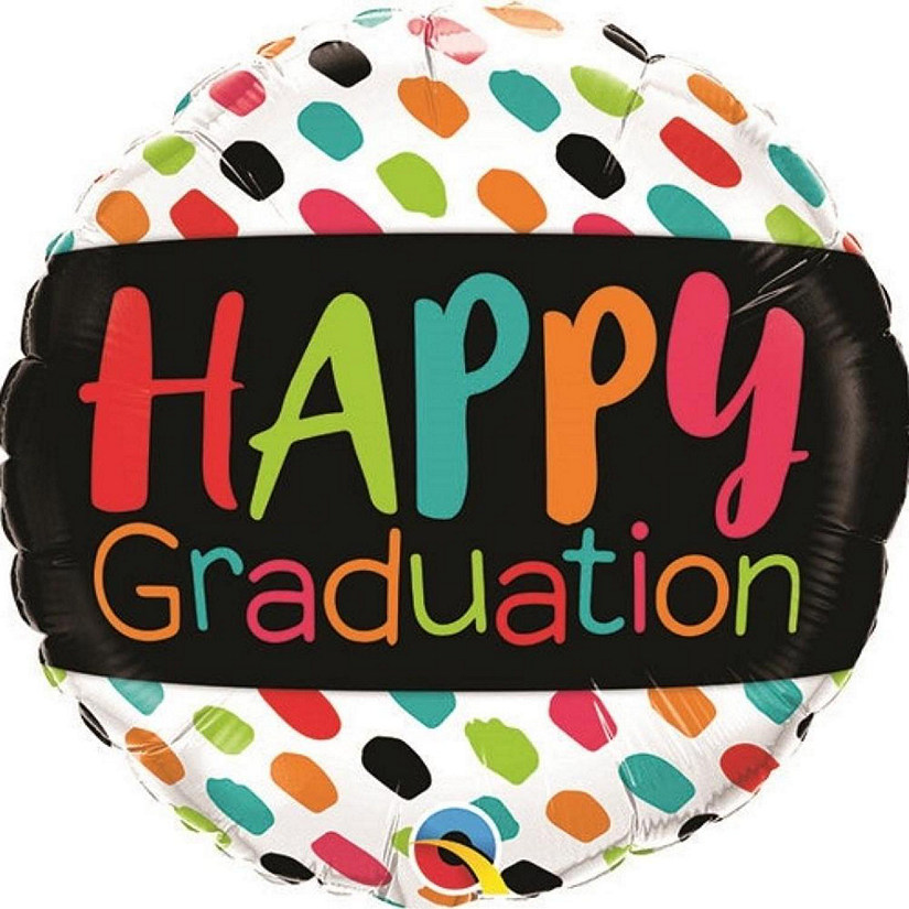 Qualatex - 18" - Multicolor - Happy Graduation Foil Balloons Image