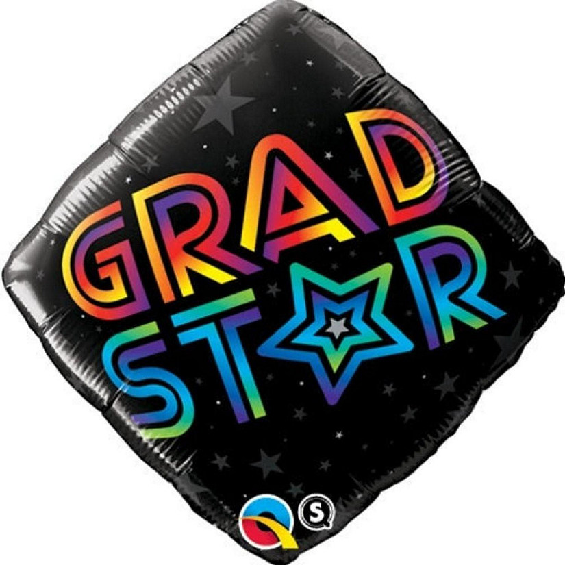 Qualatex - 18" - Multicolour - Graduation Star Balloons Image