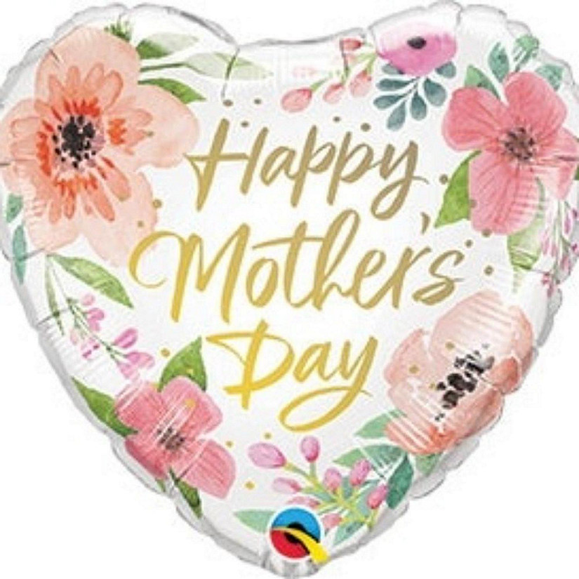 Qualatex - 18" - Multicolour - Heart Shaped Foil Balloon Image